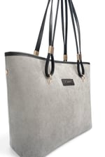 SP1282 Kadın Omuz Çantası Süet Füme - Siyah SP1282-M12