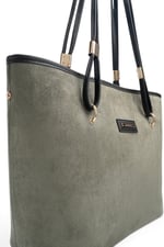 SP1282 Kadın Omuz Çantası Süet Life Yeşil - Siyah SP1282-M12