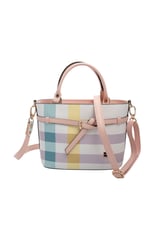 SP1283 Kadın El Çantası Ekose Lila - Pembe SP1283-M71