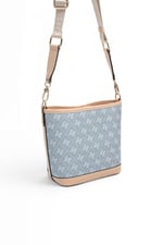 SP1284 Kadın Omuz Çantası Monogram Mavi - Ten SP1284-M178