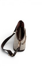 SP1284 Kadın Omuz Çantası Monogram Taş-Kahve