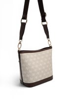 SP1284 Kadın Omuz Çantası Monogram Taş-Kahve