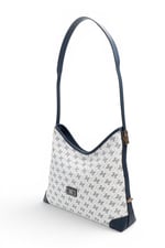 SP1285 Kadın Omuz Çantası Monogram Beyaz - Lacivert SP1285-M178
