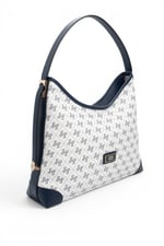 SP1285 Kadın Omuz Çantası Monogram Beyaz - Lacivert SP1285-M178