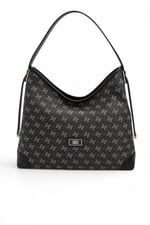 SP1285 Kadın Omuz Çantası Monogram Füme - Siyah SP1285-M178