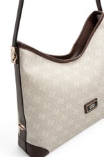 SP1285 Kadın Omuz Çantası Monogram Taş - Kahve SP1285-M178