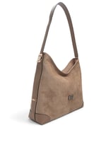 SP1285 Kadın Omuz Çantası Süet Vizon - Latte SP1285-M12