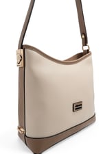 SP1286 Kadın Omuz Çantası Düz Bej - Latte SP1286-M105
