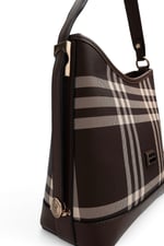 SP1286 Kadın Omuz Çantası Ekose Kahve - Kahve SP1286-M212