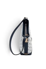SP1286 Kadın Omuz Çantası Monogram Beyaz - Lacivert SP1286-M178