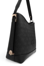 SP1286 Kadın Omuz Çantası Monogram Siyah - Siyah SP1286-M178