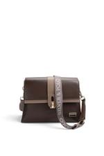 SP1287 Kadın Çapraz Çanta Düz Kahve - Vizon SP1287-M105