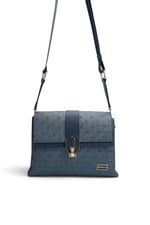 SP1287 Kadın Çapraz Çanta Logolu Lacivert - Lacivert SP1287-M46
