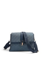 SP1287 Kadın Çapraz Çanta Logolu Lacivert - Lacivert SP1287-M46