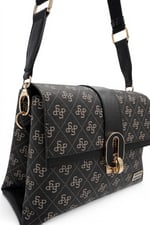 SP1287 Kadın Çapraz Çanta Monogram Füme - Siyah SP1287-M178