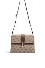 SP1287 Kadın Çapraz Çanta Monogram Koyu Bej - Kahve SP1287-M178