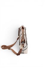 SP1288 Kadın Çapraz Çanta Ekose Krem - Taba SP1288-MK48