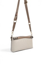 SP1288 Kadın Çapraz Çanta Logolu Bej - Latte SP1288-M46