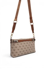 SP1288 Kadın Çapraz Çanta Monogram Koyu Bej - Taba SP1288-M178