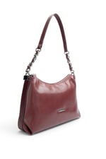 SP1290 Kadın Omuz Çantası Düz Cilt Bordo - Bordo SP1290-M224