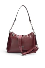 SP1290 Kadın Omuz Çantası Düz Cilt Bordo - Bordo SP1290-M224