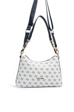 SP1290 Kadın Omuz Çantası Monogram Beyaz - Lacivert SP1290-M178