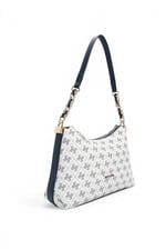 SP1290 Kadın Omuz Çantası Monogram Beyaz - Lacivert SP1290-M178