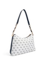 SP1290 Kadın Omuz Çantası Monogram Beyaz - Lacivert SP1290-M178