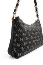 SP1290 Kadın Omuz Çantası Monogram Füme - Siyah SP1290-M178