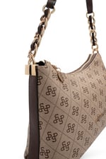 SP1290 Kadın Omuz Çantası Monogram Koyu Bej - Kahve SP1290-M178