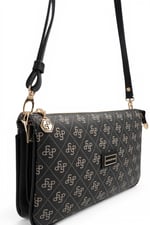 SP1291 Kadın Çapraz Çanta Monogram Füme - Siyah SP1291-M178