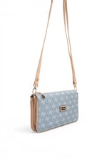 SP1291 Kadın Çapraz Çanta Monogram Mavi - Ten SP1291-M178