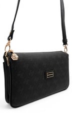 SP1291 Kadın Çapraz Çanta Monogram Siyah - Siyah SP1291-M178