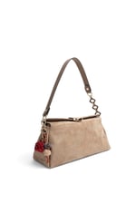 SP1294 Kadın Omuz Çantası Süet Vizon - Latte SP1294-M12