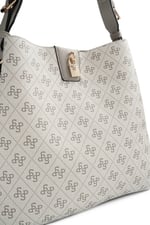 SP1295 Kadın Omuz Çantası Monogram A.Gri - Gri SP1295-M178