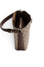 SP1295 Kadın Omuz Çantası Monogram Koyu Bej - Kahve SP1295-M178
