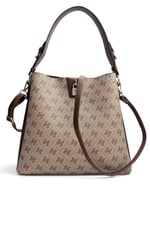 SP1295 Kadın Omuz Çantası Monogram Koyu Bej - Kahve SP1295-M178