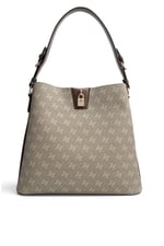 SP1295 Kadın Omuz Çantası Monogram Y.Yeşil - Kahve SP1295-M178