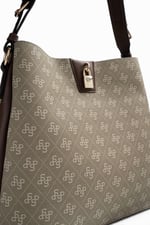 SP1295 Kadın Omuz Çantası Monogram Y.Yeşil - Kahve SP1295-M178