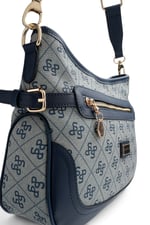 SP1296 Kadın Çapraz Çanta Monogram Gri - Lacivert SP1296-M178