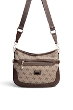 SP1296 Kadın Çapraz Çanta Monogram Koyu Bej - Kahve SP1296-M178