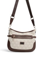 SP1296 Kadın Çapraz Çanta Monogram Taş - Kahve SP1296-M178