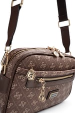 SP1297 Kadın Çapraz Çanta Monogram Kahve - Kahve SP1297-M178