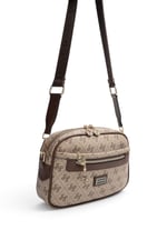 SP1297 Kadın Çapraz Çanta Monogram Koyu Bej - Kahve SP1297-M178
