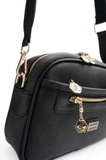 SP1297 Kadın Çapraz Çanta Monogram Siyah - Siyah SP1297-M178