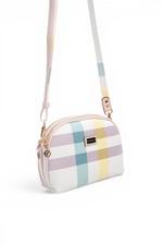 SP765 Kadın Çapraz Çanta Ekose Lila - Pembe SP765-M71