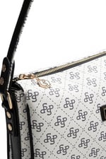 SP784 Kadın Çapraz Çanta Monogram Beyaz - Siyah SP784-M178