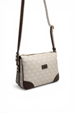 SP784 Kadın Çapraz Çanta Monogram Taş-Kahve