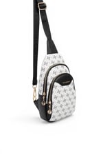 SP959 Kadın Vücut Çantası Monogram Beyaz - Siyah SP959-M178
