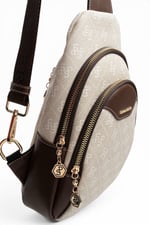 SP959 Kadın Vücut Çantası Monogram Taş - Kahve SP959-M178